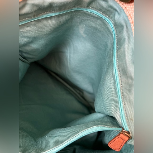 Fossil Vintage Shopper Multicolor Leather and Woven Textile Tote Bag - Picture 14 of 16